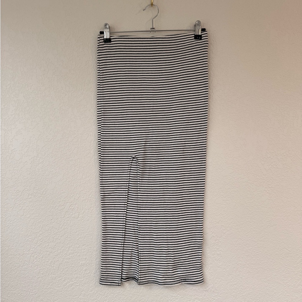 Striped Black and White Women's Skirt